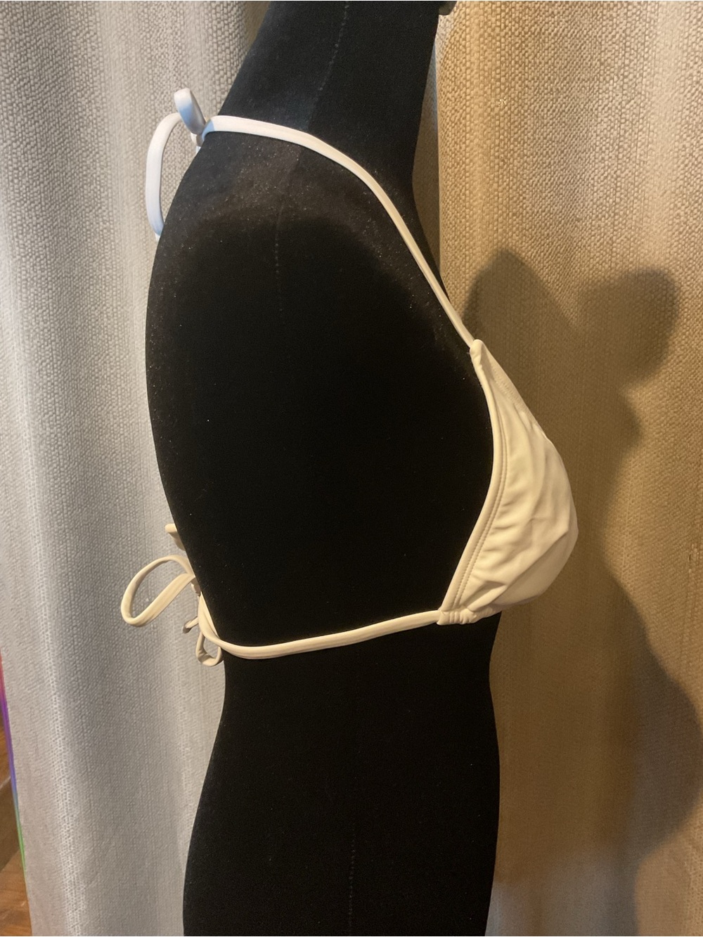 NWT Wild Fable White Triangle Bikini Top - Adjustable Halter Straps XXS - Picture 2 of 5